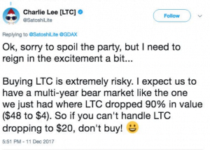 Charlie Lee twitt
