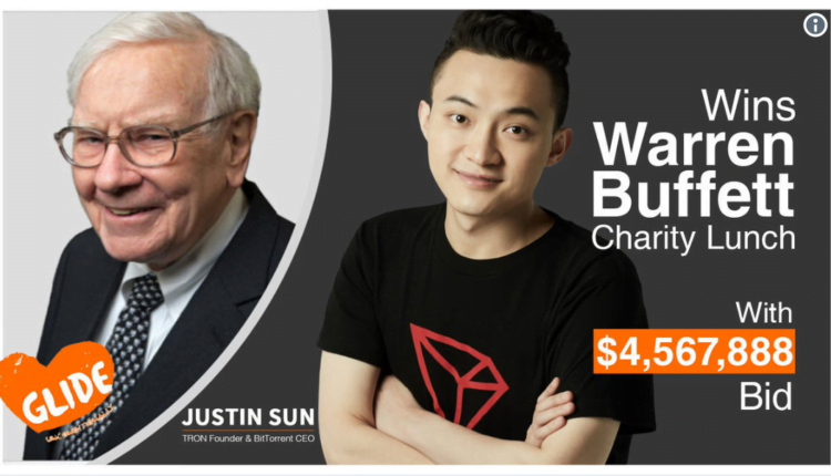 Justin Sun (Tron) zje lunch z Warrenem Buffetem wart ponad 4,5 miliona dolarów