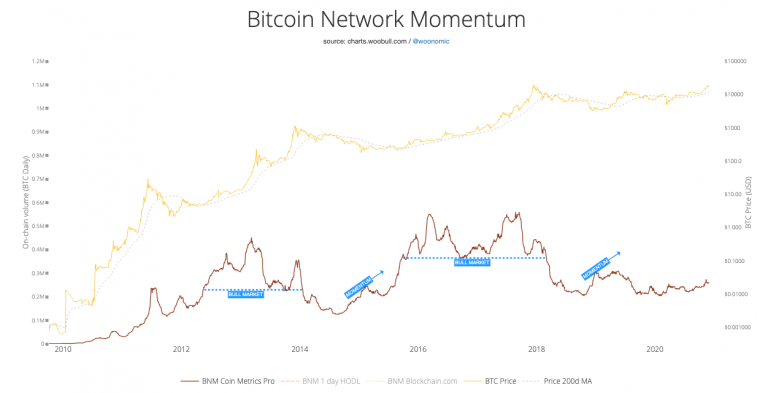 bitcoin network momentum