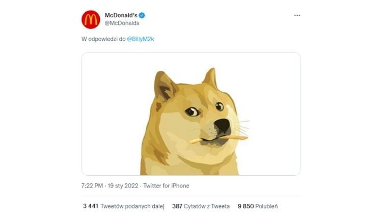 Czy McDonald’s zacznie akceptować DOGE?