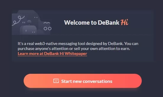 DeBank - napisz do kogoś wiadomość