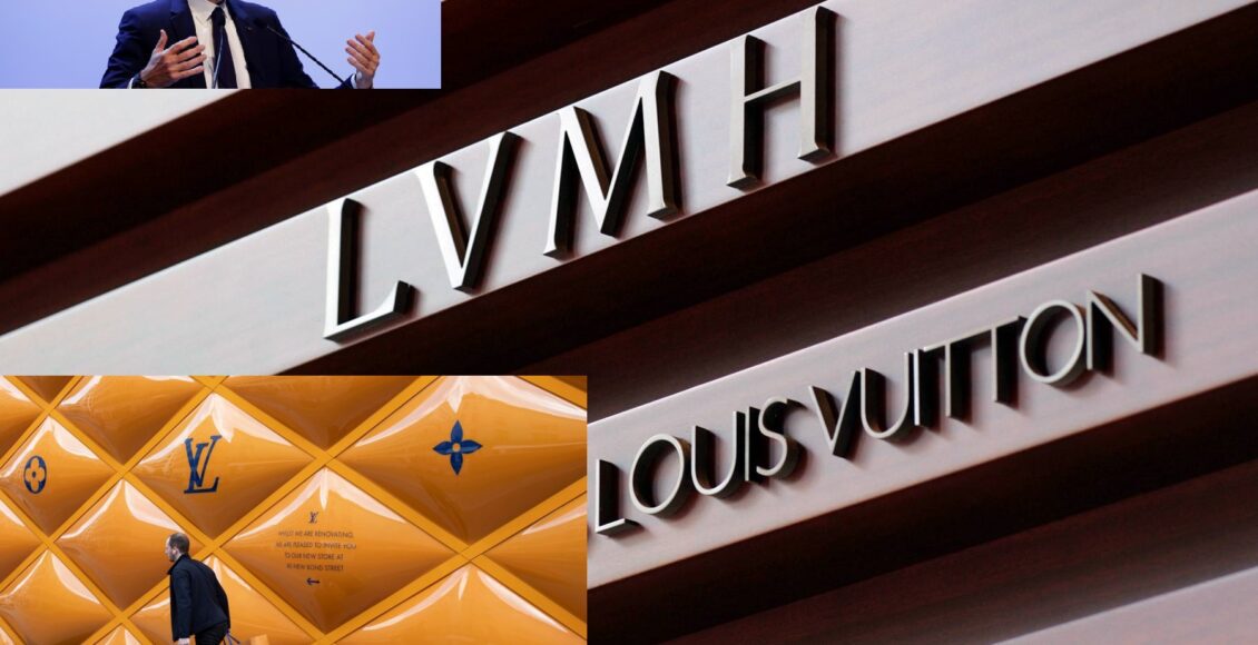 Logo LVMH i Bernar Arnault