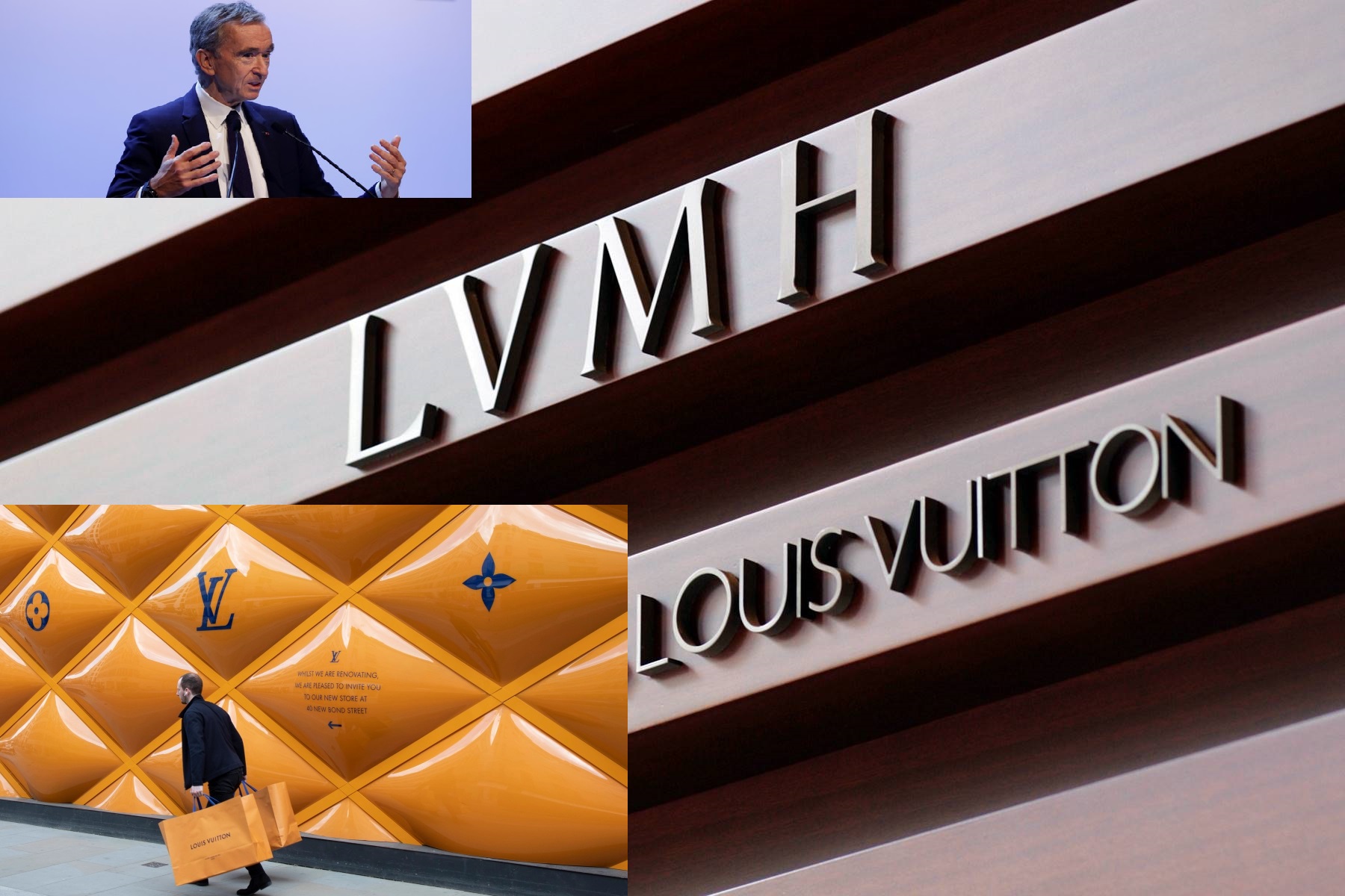 Logo LVMH i Bernar Arnault