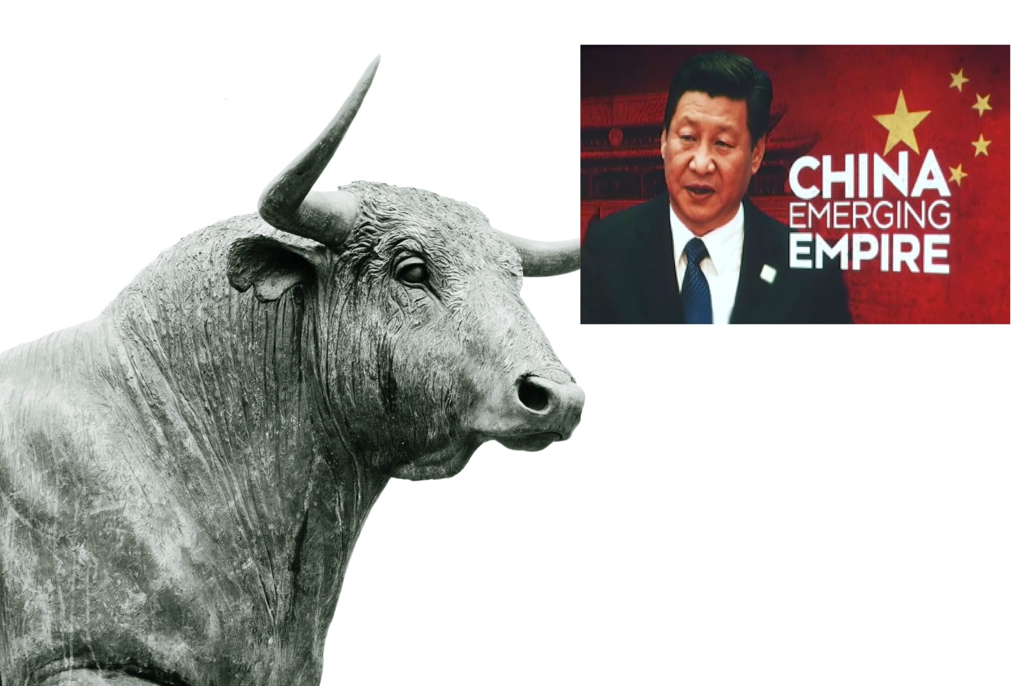 Zdjęcie byka i prezydenta Chin