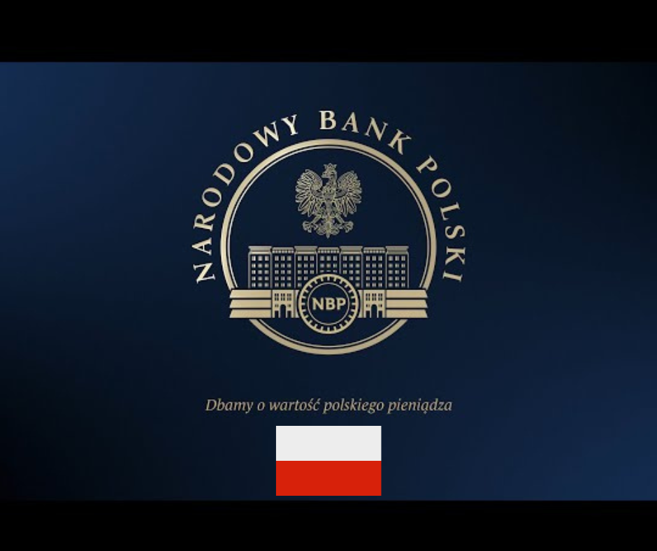 logo konferencji nbp wraz z flagą polski