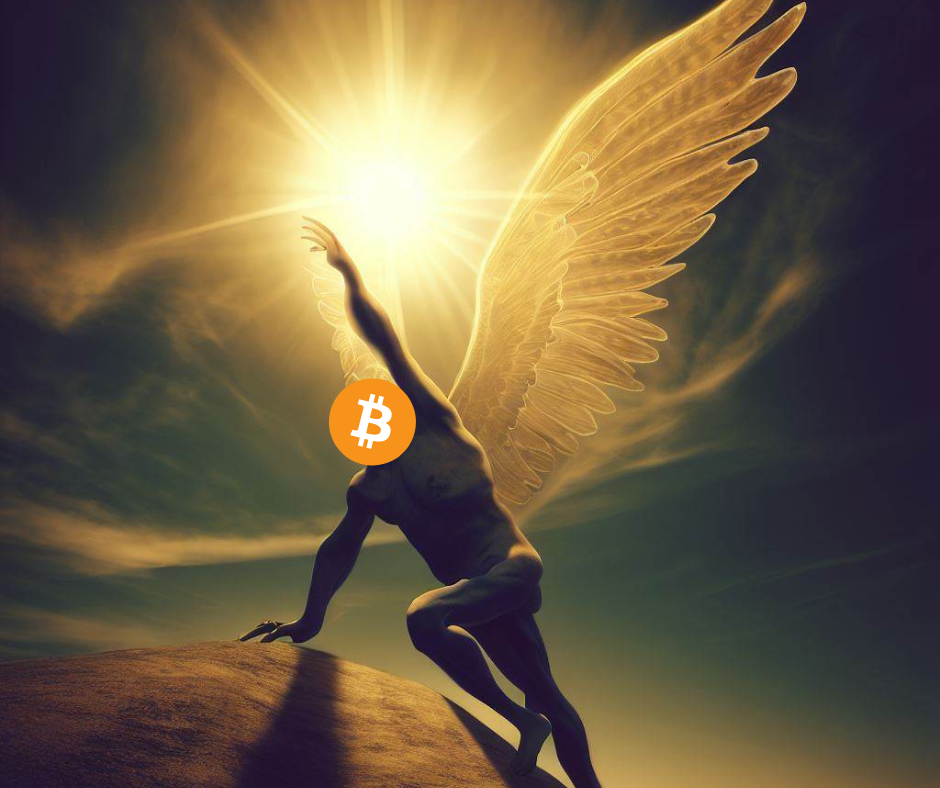bitcoin jako ikar próbujący chwycić słońce