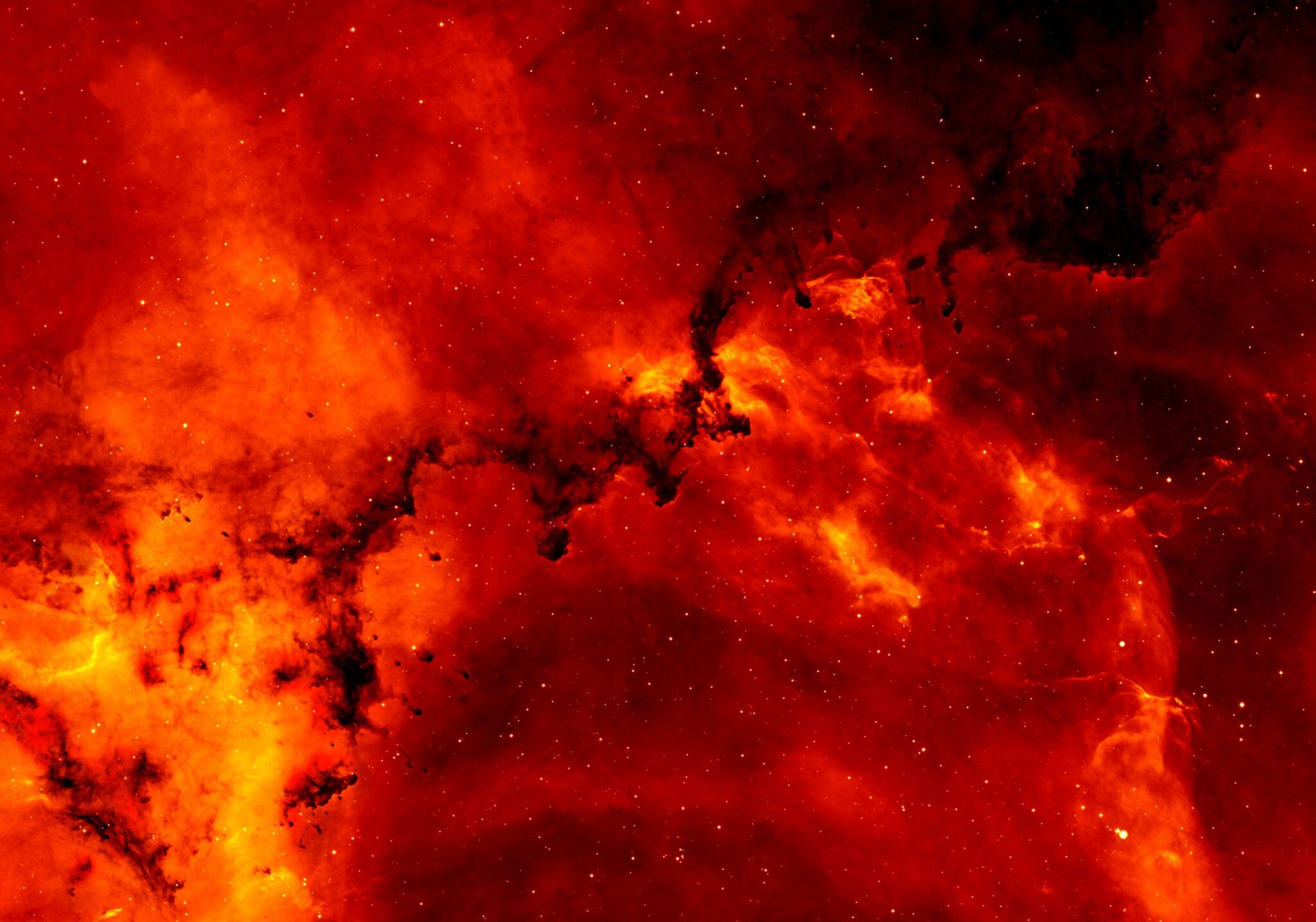 Czerwony wybuch w kosmosie