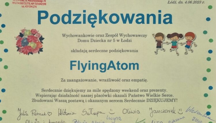 FlyingAtom odwiedził łódzki Dom Dziecka