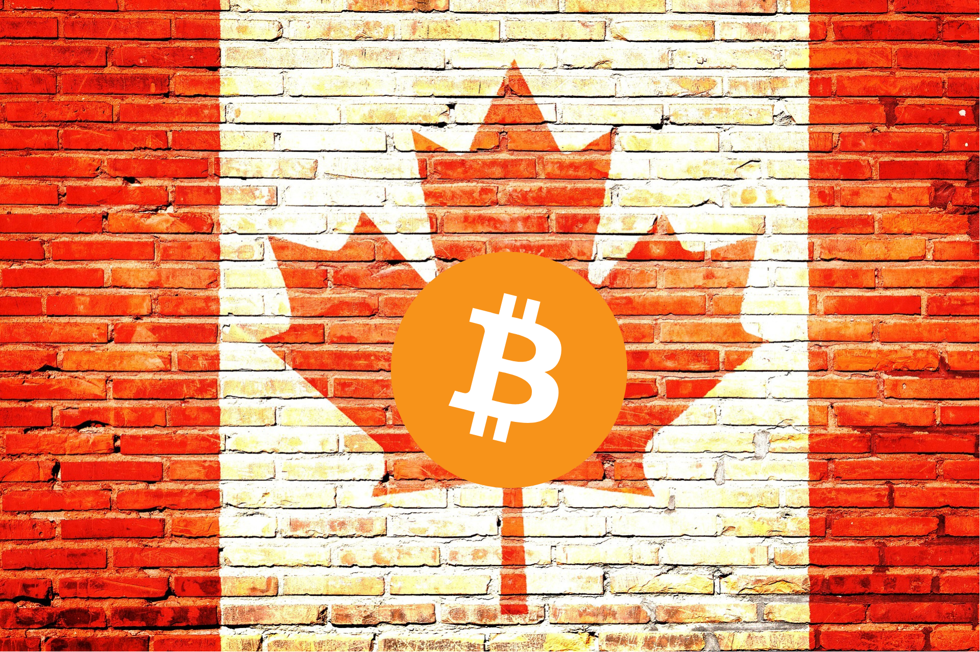flaga Kanady i symbol BTC
