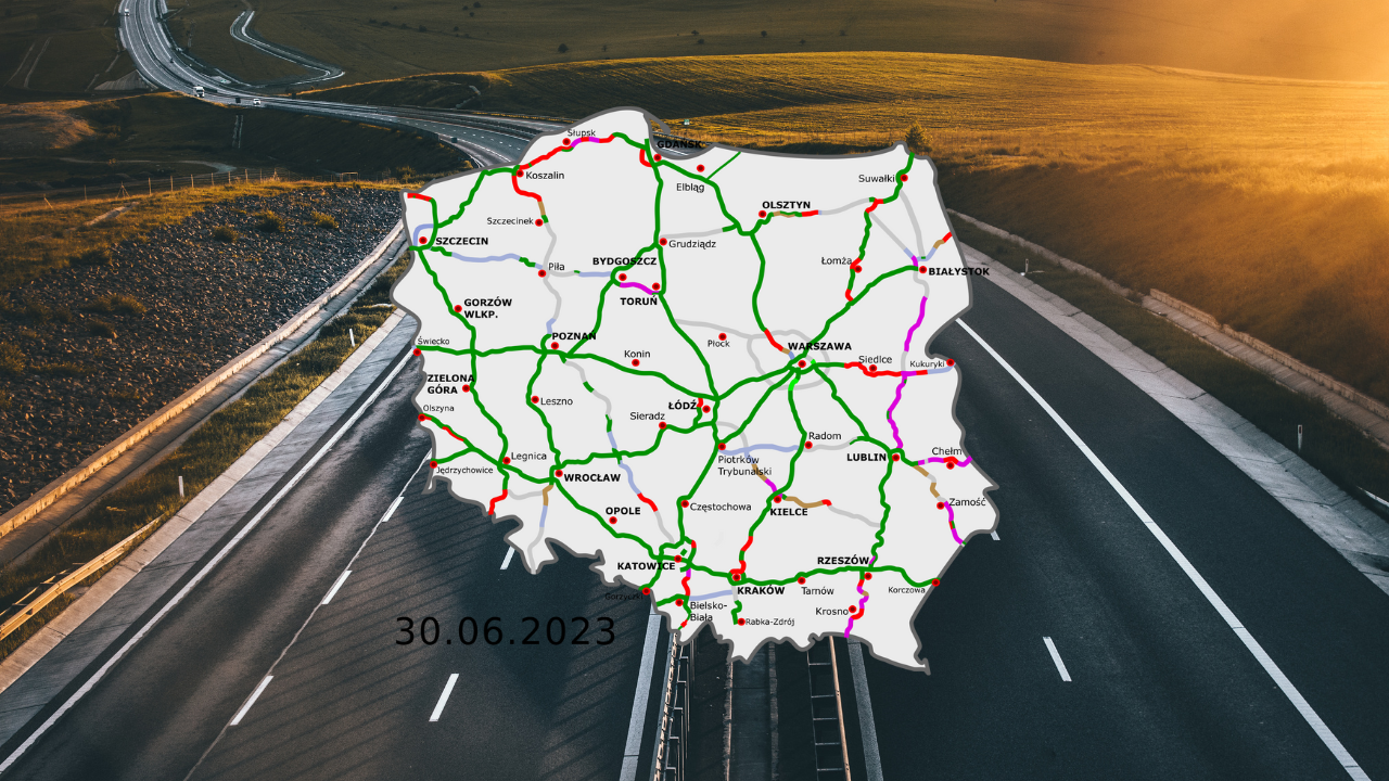 mapa autostrad w polsce