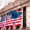 giełda nyse z logiem bitcoina
