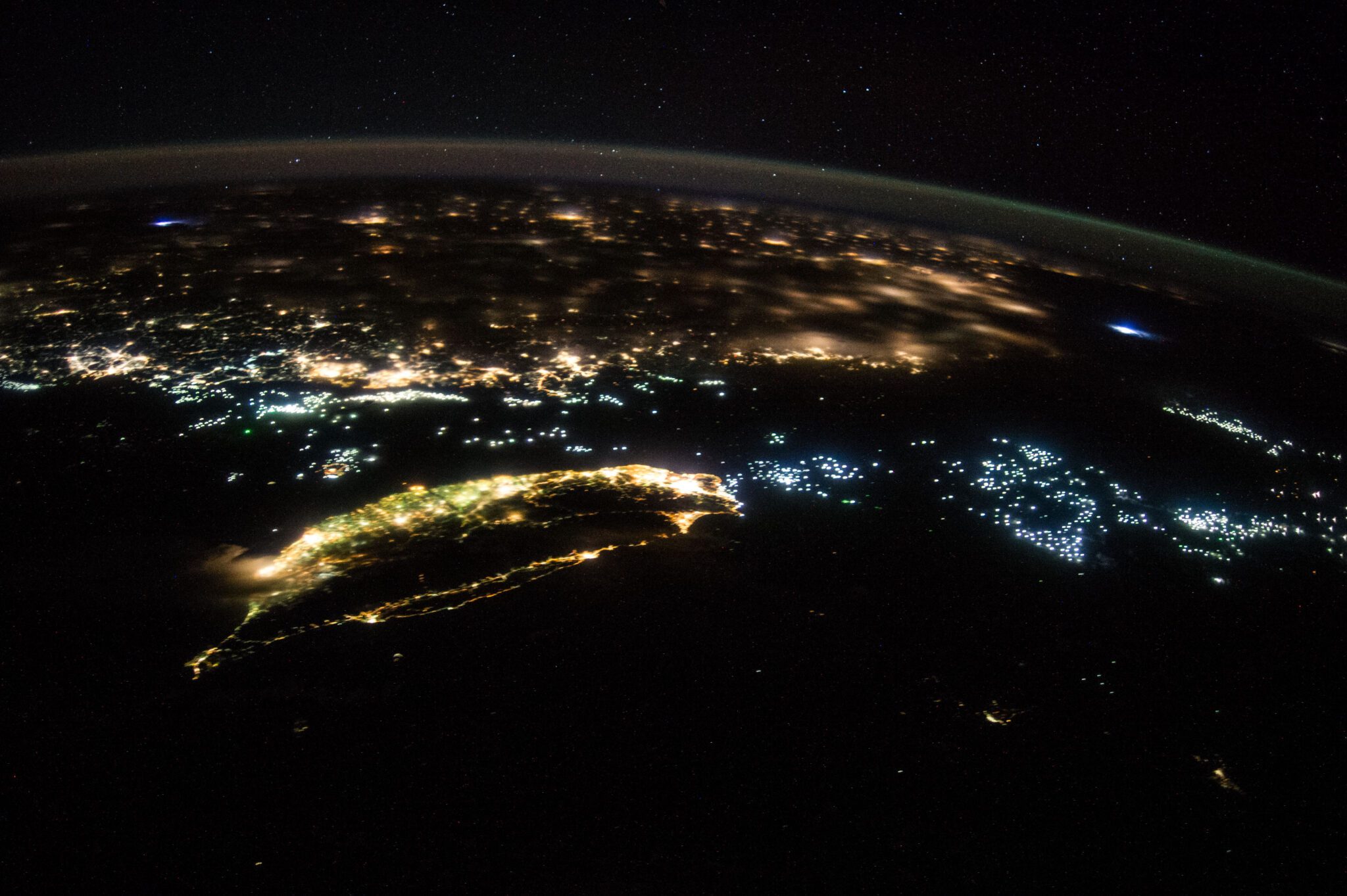 Satelitarne zdjęcie Chin i Tajwanu