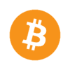 Logo Bitcoina na białym tle