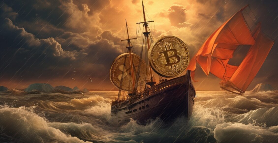 bitcoin okręt na morzu