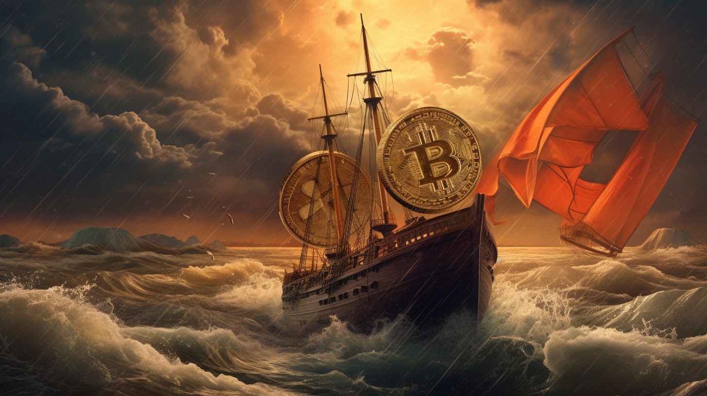 bitcoin okręt na morzu