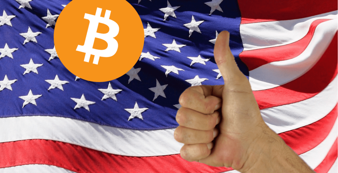 USA, Bitcoin, kciuk w górę