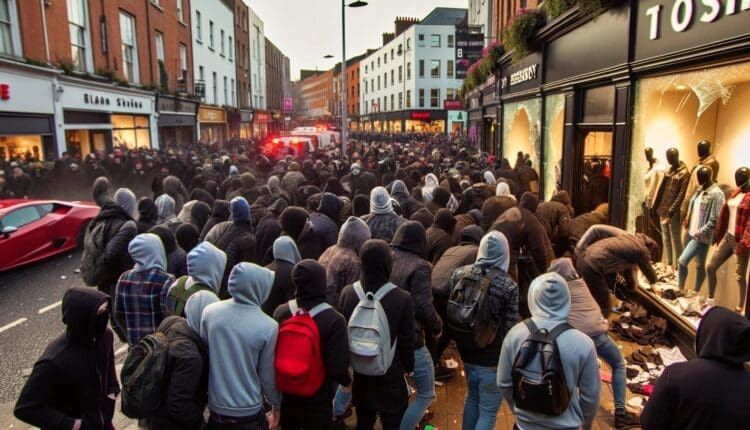 Chaos podczas Black Friday w Dublinie: zamieszki i rabunki w samym centrum