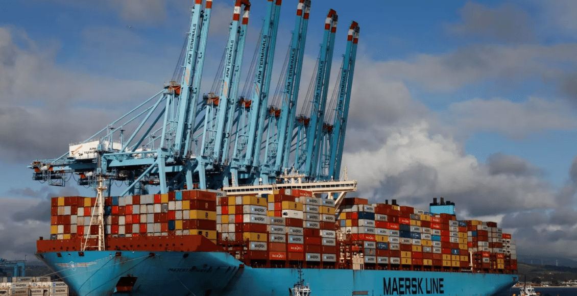 Container cargo ship of Maersk