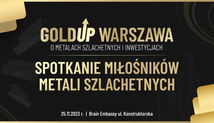 GoldUp konferencja metali szlachetnych reklama