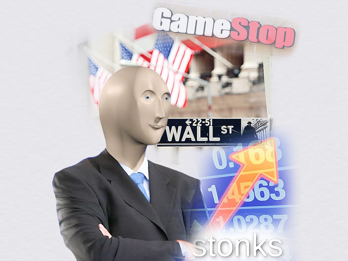 Plakat Wall Street stonks GameStop