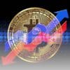 Bitcoin, wykres w tle