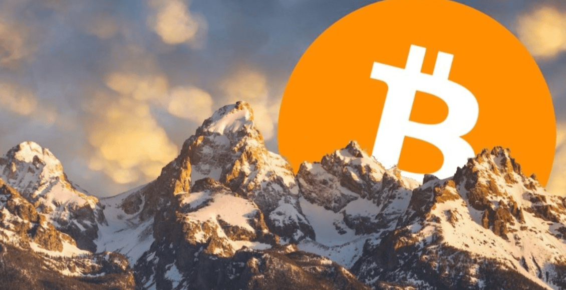 Kryptowaluta Bitcoin w górach