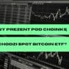 Grafika świąteczna reklamująca Bitcoin ETF token