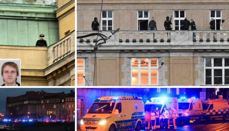 Zamach w Pradze, zdjęcia z kilku perspektyw