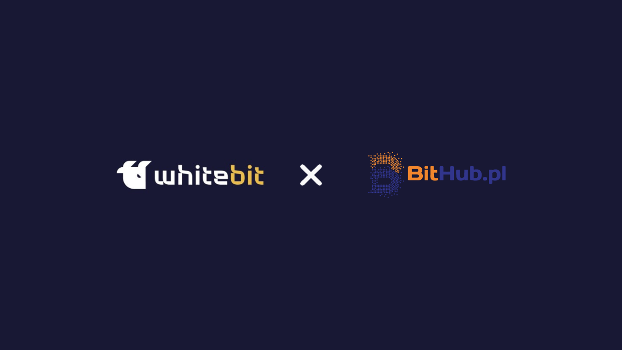 Wywiad z giełdą WhiteBit, logo giełdy i bithub.pl
