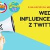 Grafika z głośnikiem z którego wyskakuje napis na żółtym tle "5 najlepszych memecoinów według influencerów z Twittera"
