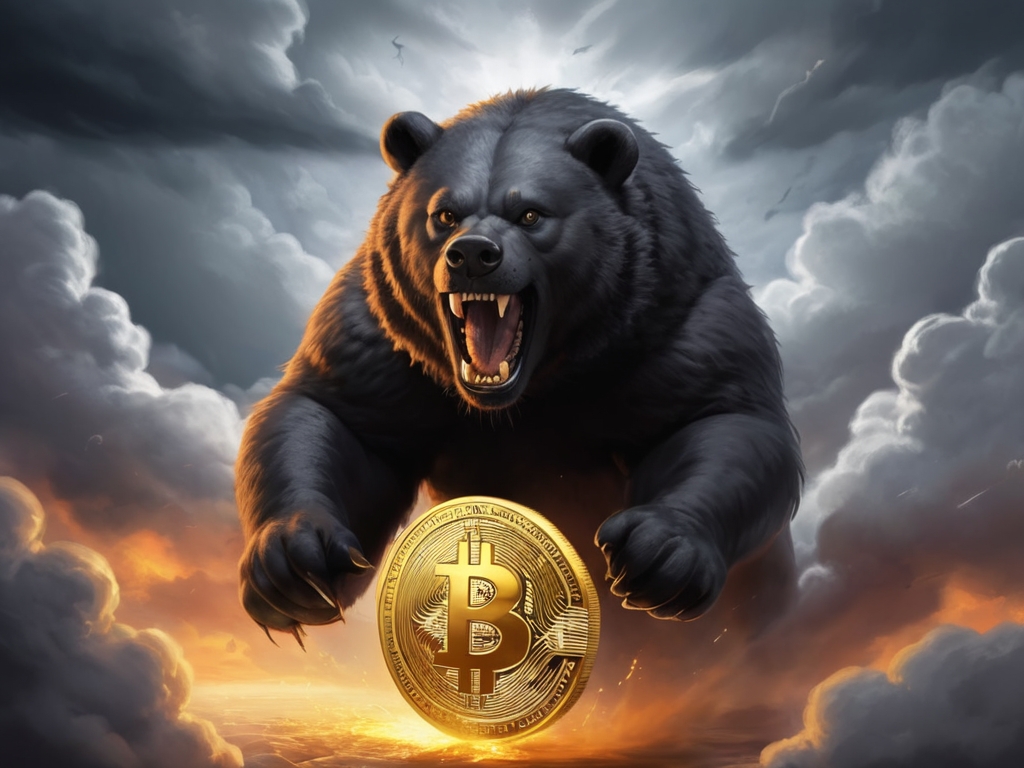 Niedźwiedź rzuca się na Bitcoina