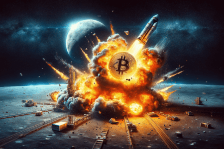 Bitcoin miał dolecieć na Księżyc. Niestety, misja zakończy się spektakularną katastrofą