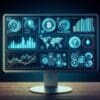 bitcoin na monitorze