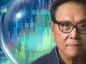 Robert Kiyosaki z cenami i wykresem w tle