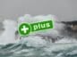Bithub Plus i fale rozbijające się o skały