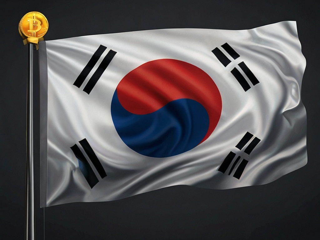 Korea Południowa, flaga, Bitcoin
