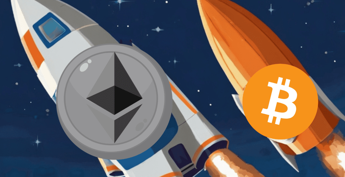 Ethereum i Bitcoin, rakiety w kosmosie