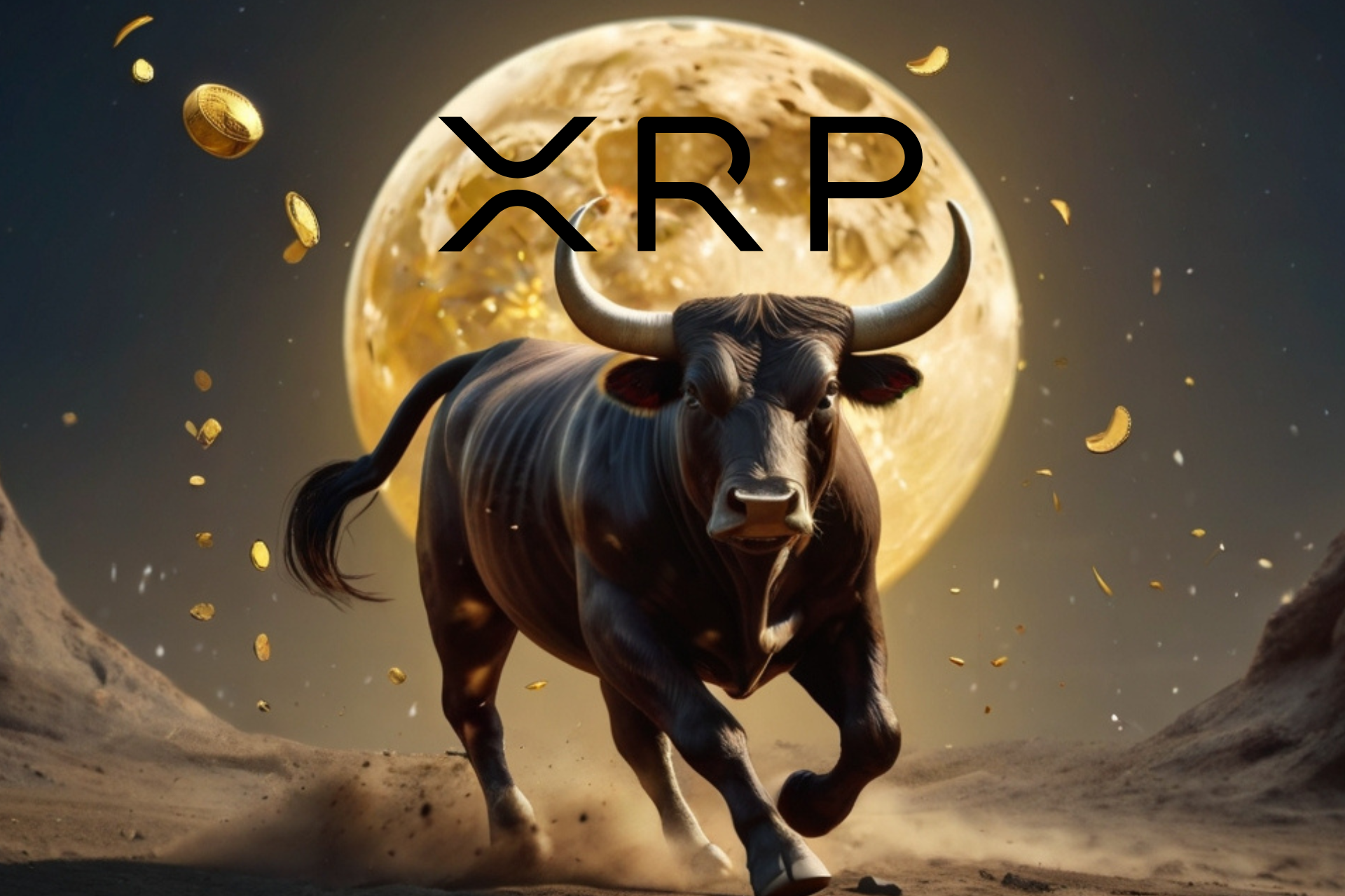 XRP, byk na księżycu