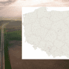 Projekt, mapa Polski, droga