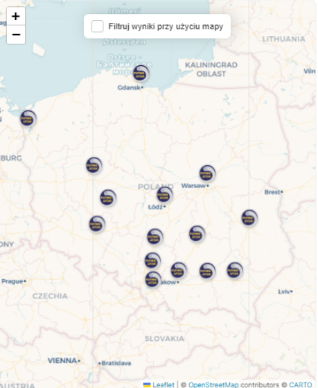 mapa kantorów kryptowalut w polsce