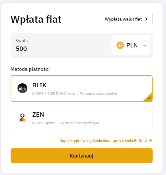 kryptowaluty za blik