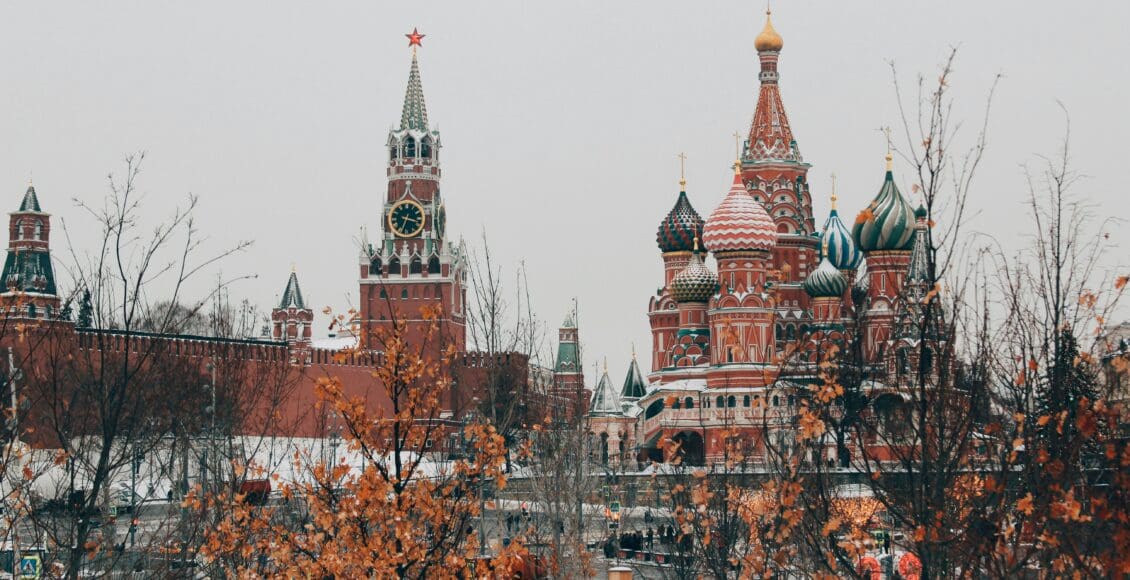 Widok na Kreml zimą