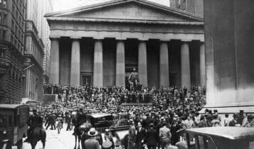 Inwestorzy przed amerykańską giełdą NYSE, po krachu 1929 roku