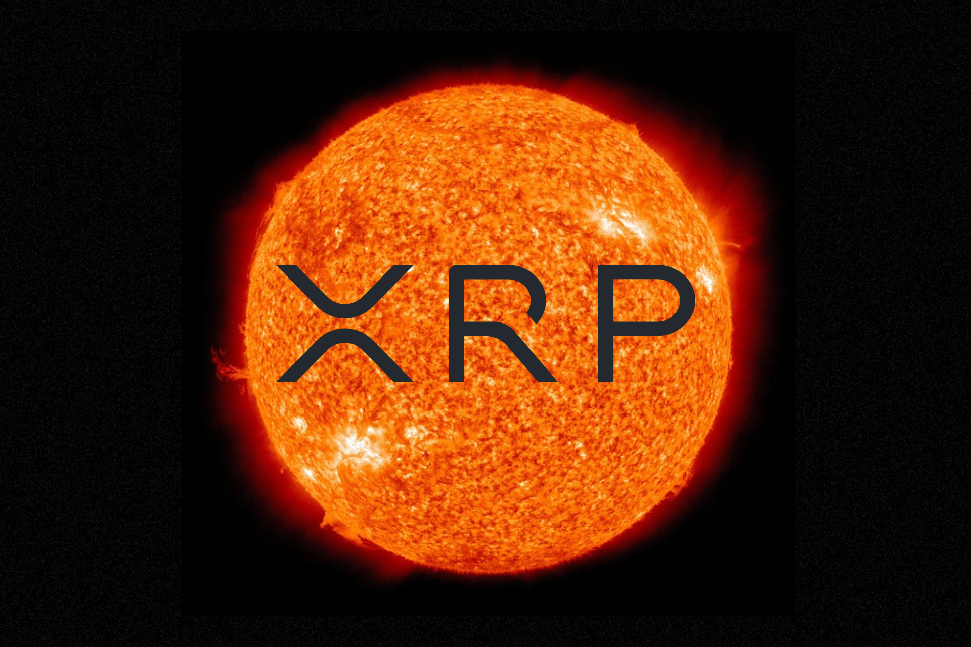 XRP, płonące słońce