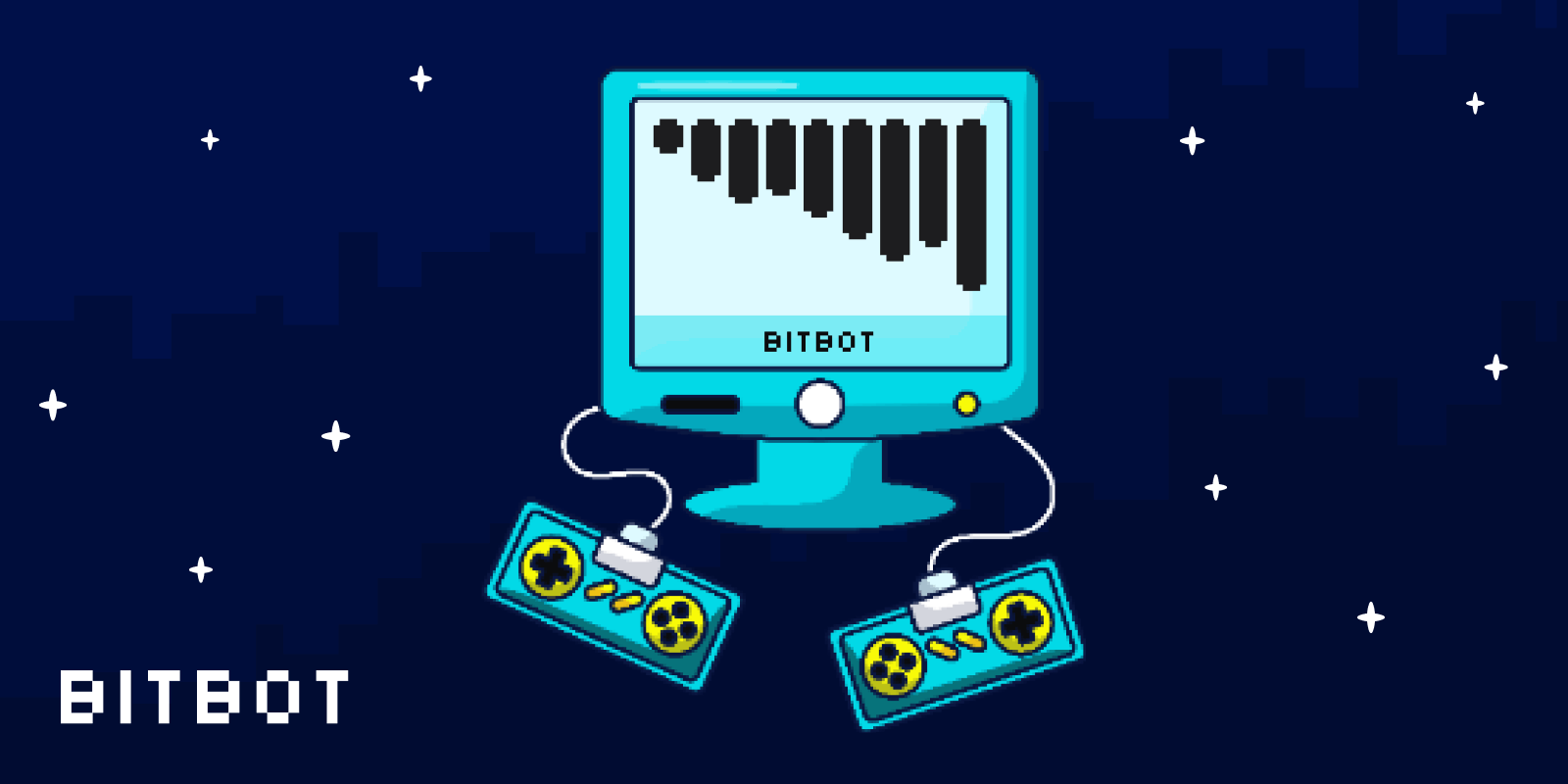Retro komputer, logo BITBOT