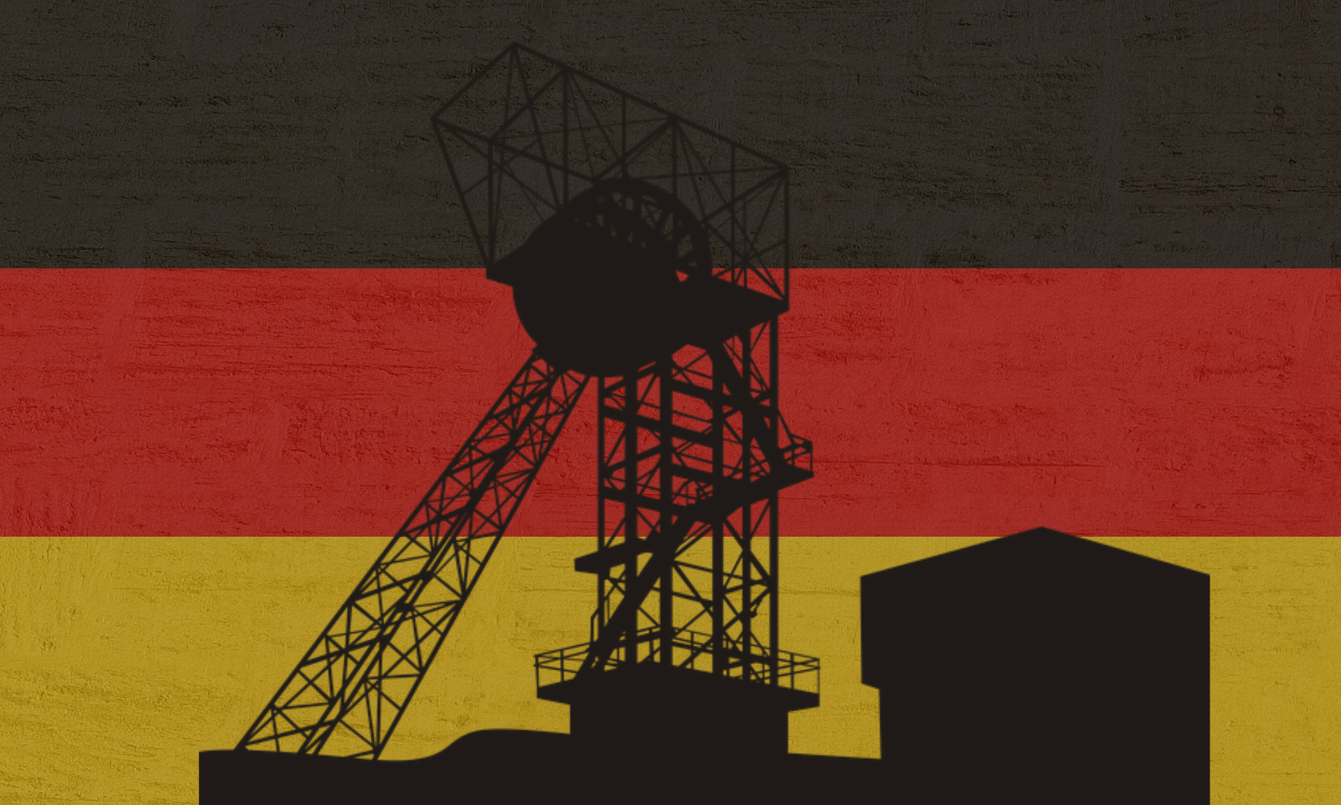 Niemcy, flaga, kopalnia