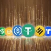 stablecoiny ustawionw e rzędzie