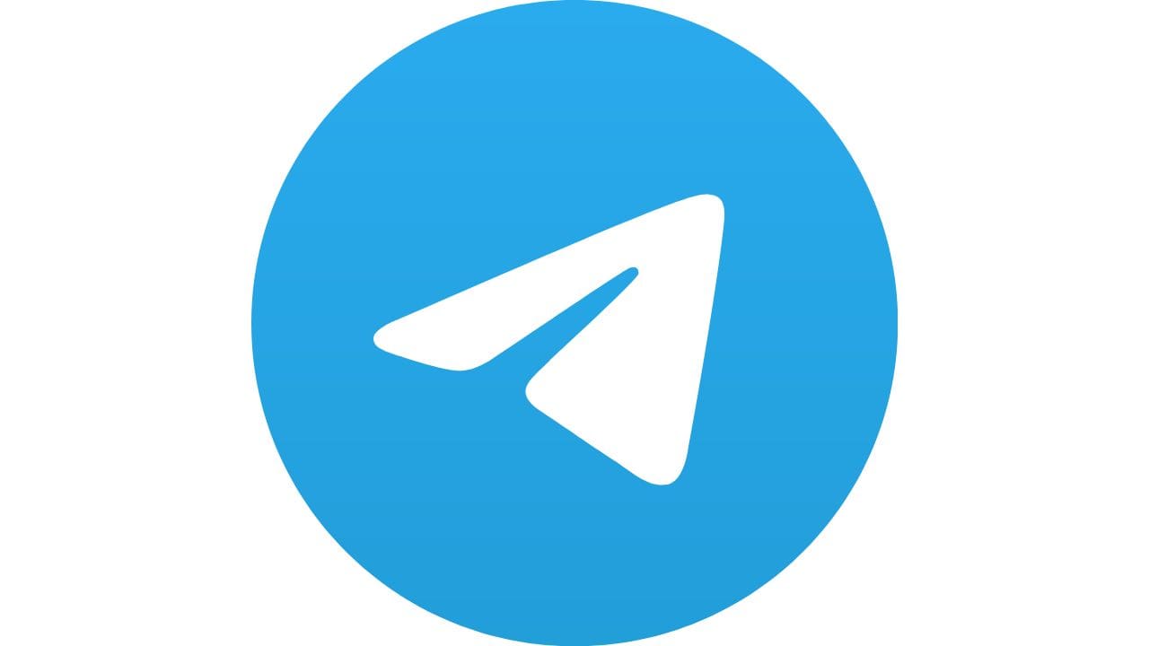 Logo komunikatora Telegram na białym tle