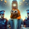 Brytyjscy policjanci prowadzący oszusta
