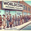 kolejka do skanowania tęczówki pod kątem otrzymania tokena worldcoin